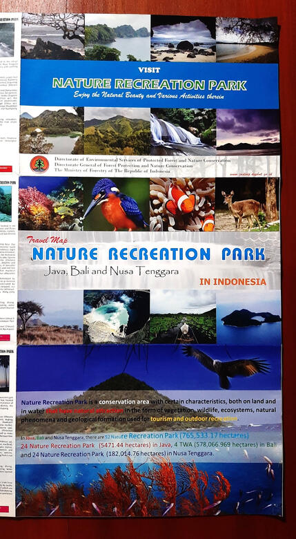 Travel Map National Parks in Indonesia