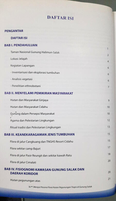 Daftar isi Merajut Pesona Flora Hutan Pegunungan tropis di Gunung Salak