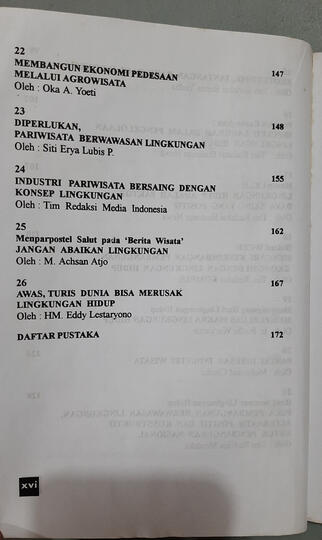 Daftar isi Ekowisata Pariwisata Berwawasan Lingkungan Hidup