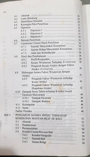 Daftar Isi Pariwisata Budaya Masalah dan Solusinya